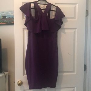 Bodycon deep purple dress